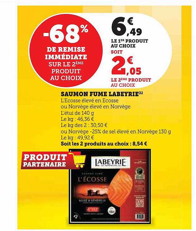 Saumon Fume Labeyrie -68% De Remise Immédiate Sur Le 2ème Produit Au Choix