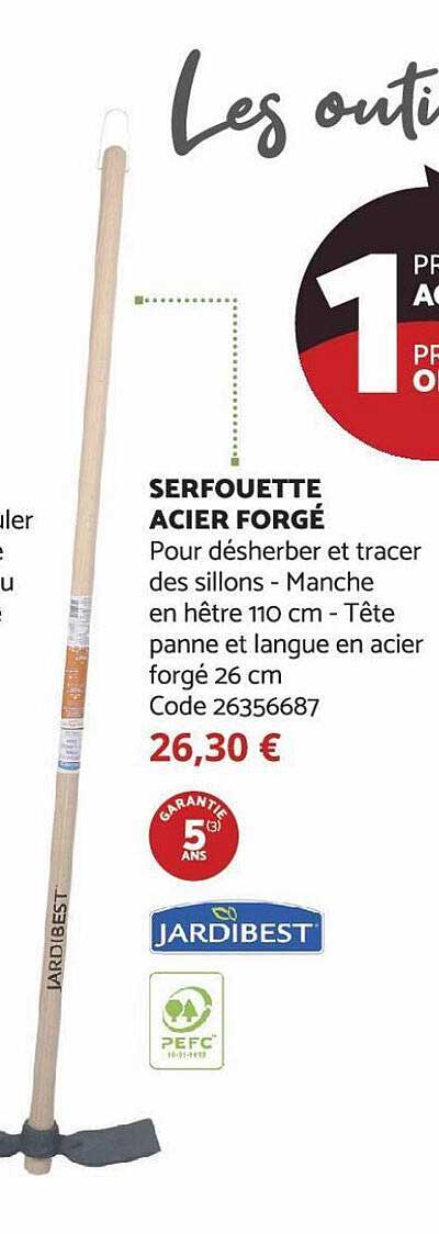 serfouette acier forgé jardibest