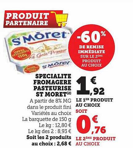 spécialité fromagère pasteurise st môret