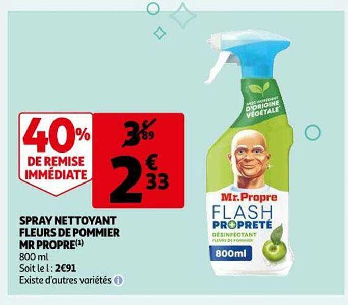 spray nettoyant fleurs de pommier mr propre