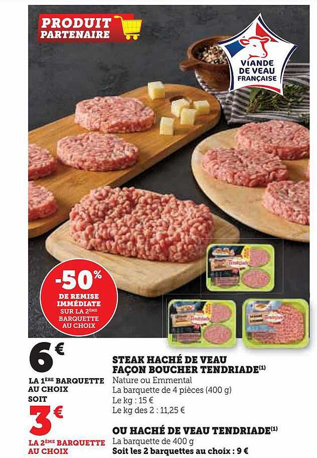 steak haché de veau façon boucher tendriade ou haché de veau tendriade