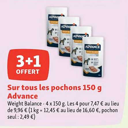 Surt Tous Les Pochon Advance 3+1 Offert