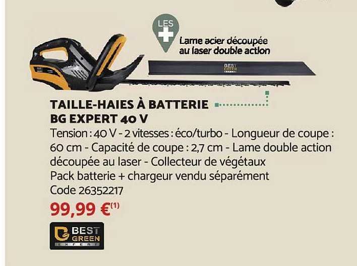 taille-haies à batterie best green