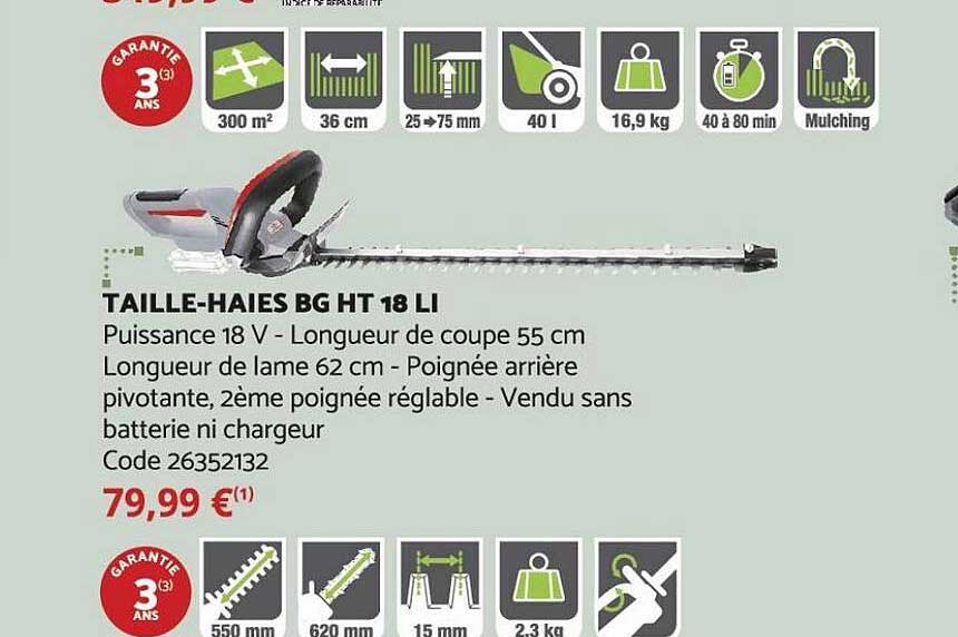 taille-haies bg ht 18 li