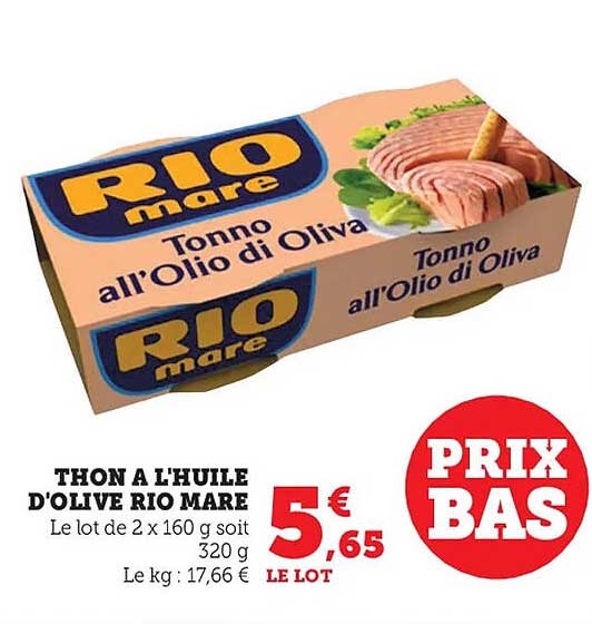 thon à l'huile d'olive rio mare