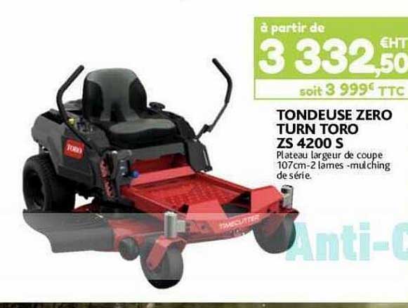 tondeuse zero turn toro zs 4200 s