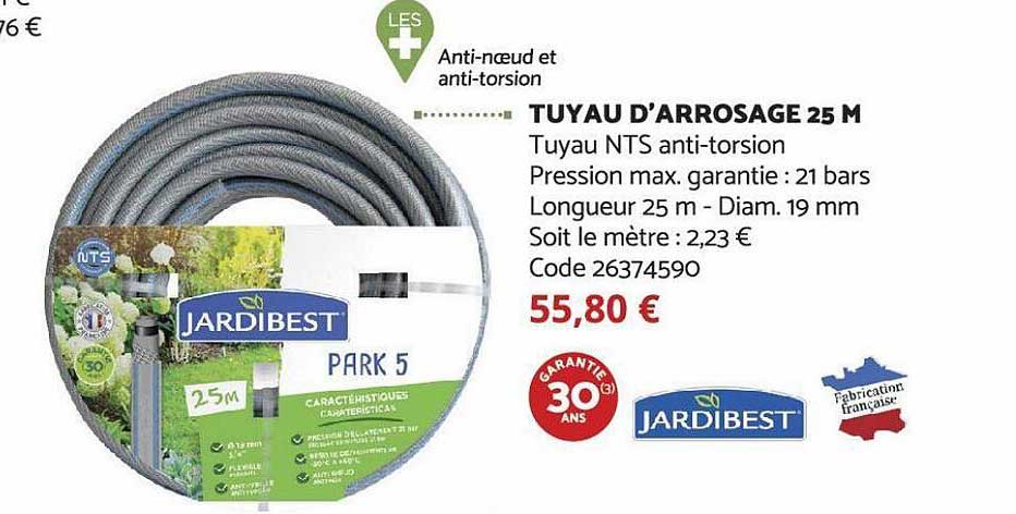 tuyau d'arrosage 25 m jardibest