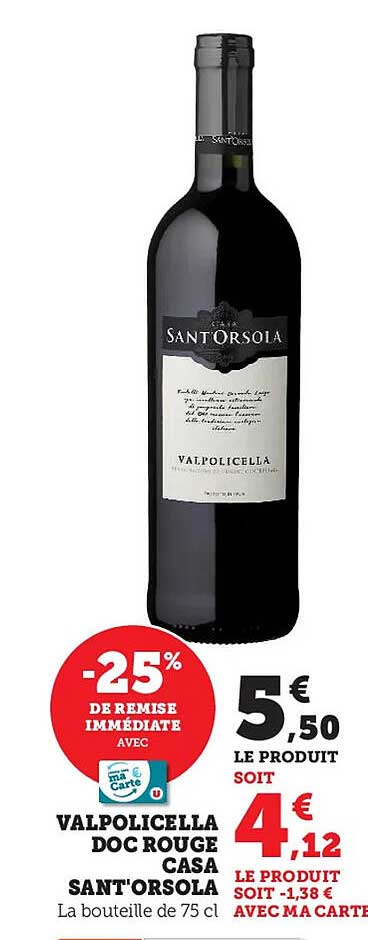 valpolicella doc rouge casa sant'orsola