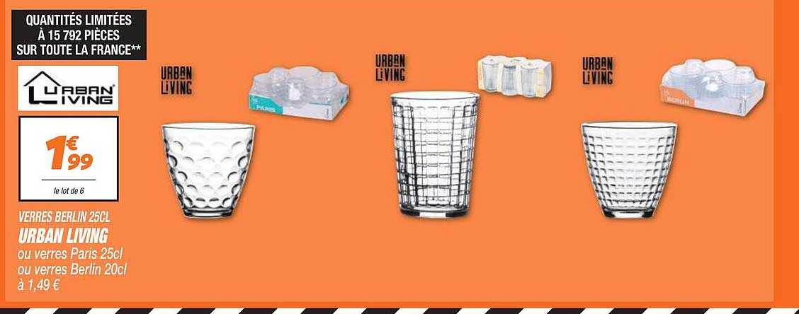 Verres Berlin 25cl Urban Living