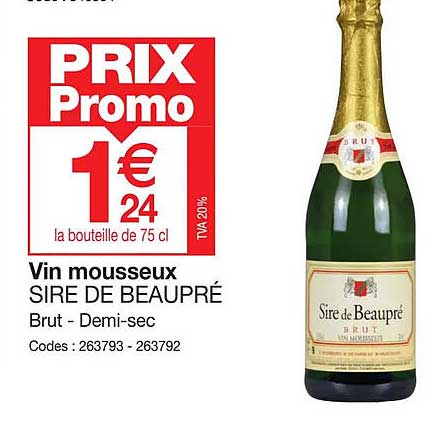 Vin Mousseux Sire De Beaupré