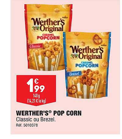 werther's pop corn classic ou brezel