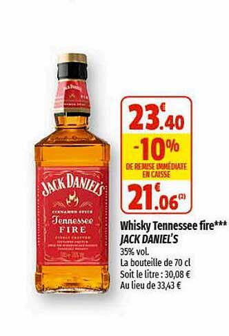whisky tennessee fire jack daniel's