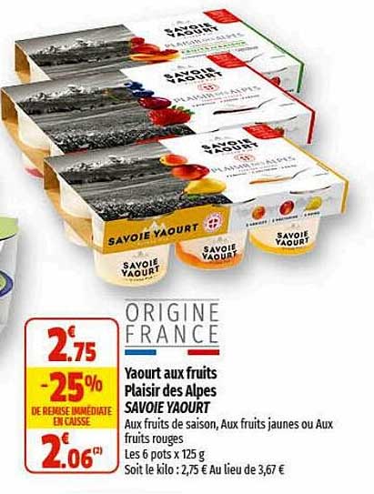 Yaourt Aux Fruits Plaisir Des Alpes Savoie Yaourt