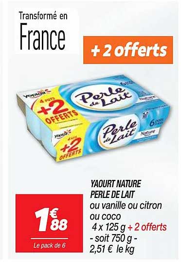 Yaourt Nature Perle De Lait