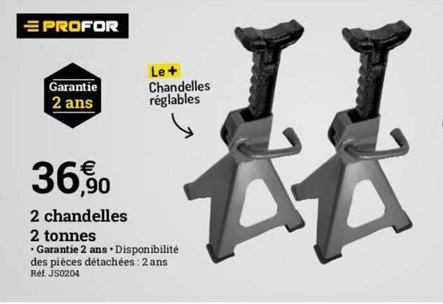 2 chandelles 2 tonnes profor