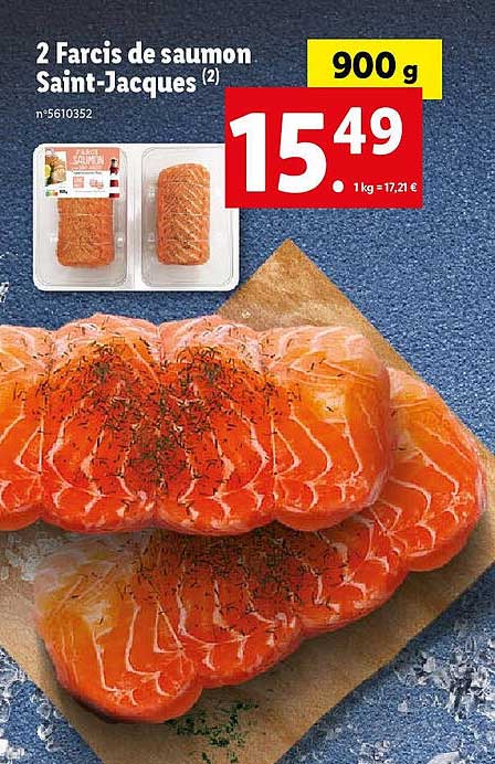 2 farcis de saumon saint-jacques