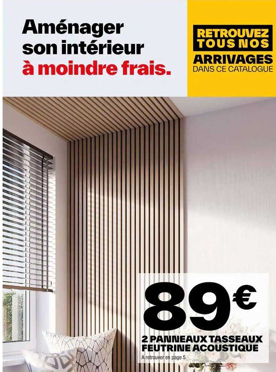 2 panneaux tasseaux feutrine acoustique