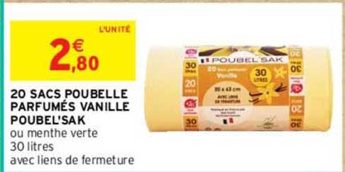 20 Sacs Poubelle Parfumés Vanille Poubel'sak