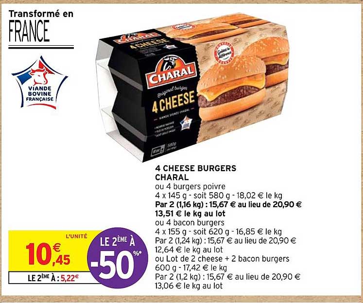 4 Cheese Burgers Charal