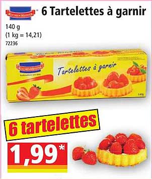 6 tartelettes à garnir