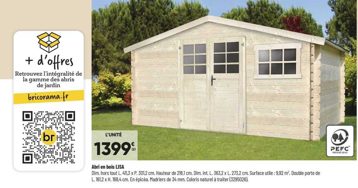abri en bois lisa