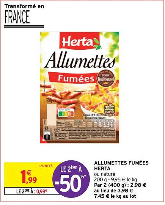 Allumettes Fumées Herta