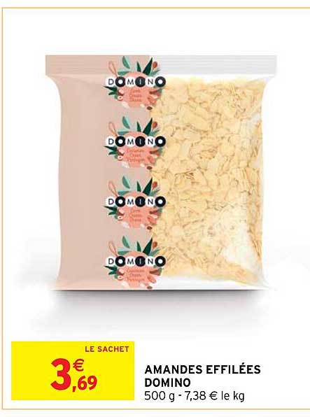 amandes effilées domino