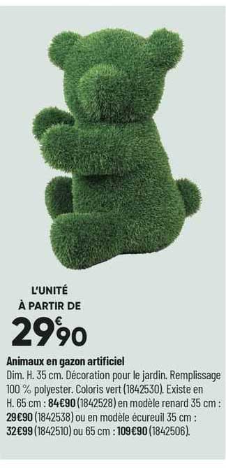 animaux en gazon artificiel