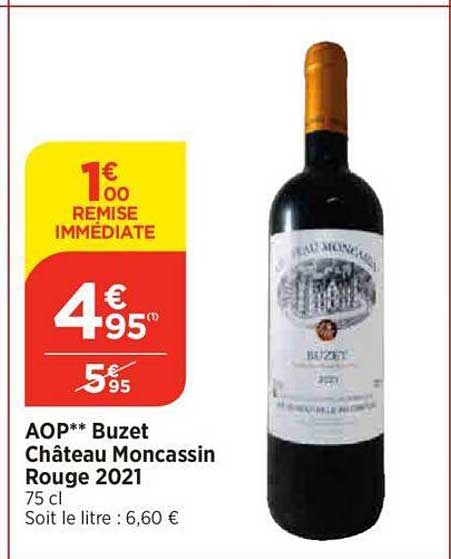 Aop Buzet Château Moncassin Rouge 2021