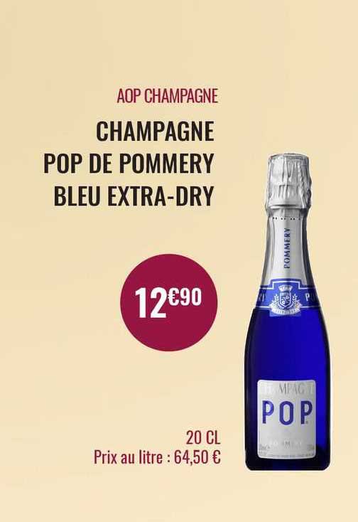 aop champagne champagne pop de pommery bleu extra-dry