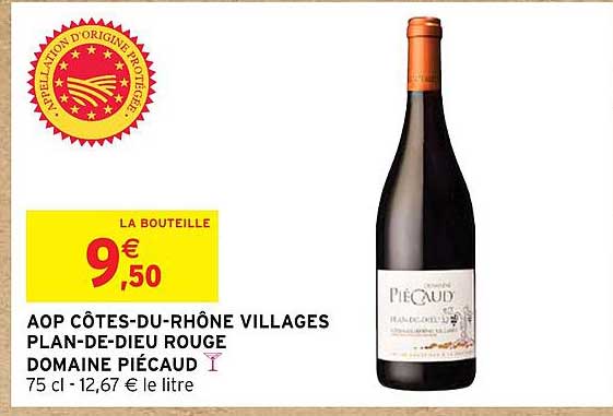 aop côtes-du-rhône villages plan-de-dieu rouge domaine piécaud