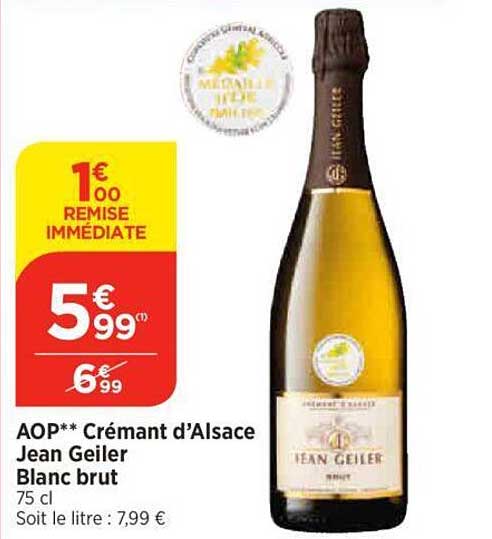 aop crémant d'alsace jean geiler blanc brut