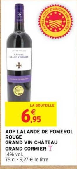aop lalande de pomerol rouge grand vin château grand cormier