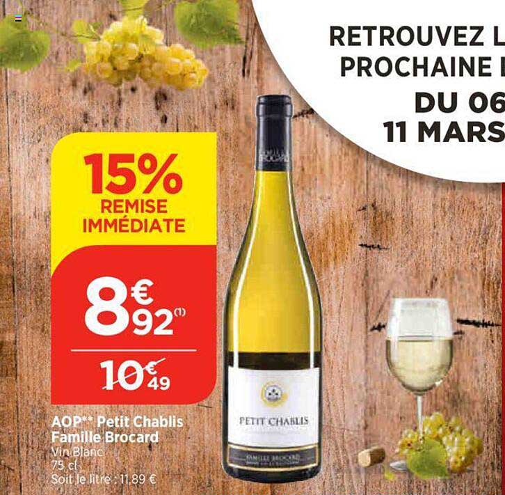 aop petit chablis famille brocard
