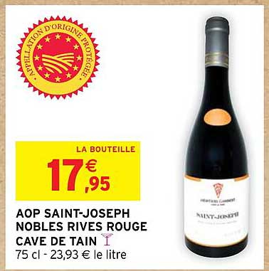 aop saint-joseph nobles rives rouge cave de tain