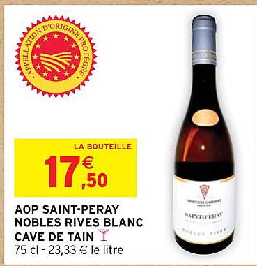 aop saint-peray nobles rives blanc cave de tain