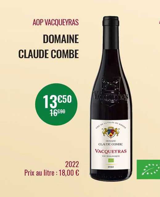 aop vacqueyras domaine claude combe