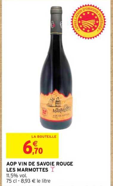 Aop Vin De Savoie Rouge Les Marmottes