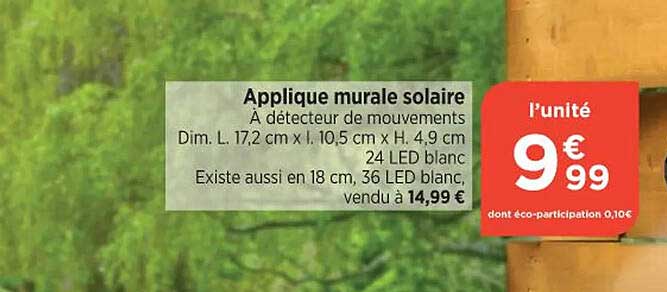 Applique Murale Solaire