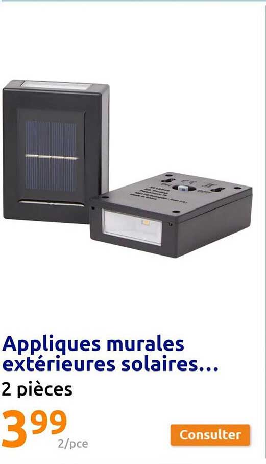 appliques murales extérieures solaires...