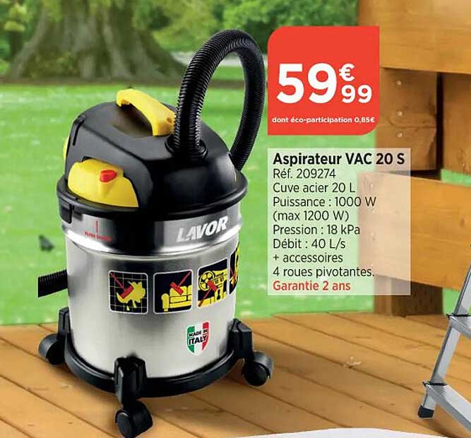lavor aspirateur vac 20 s