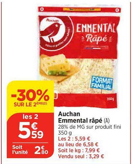 Auchan Emmental Râpé