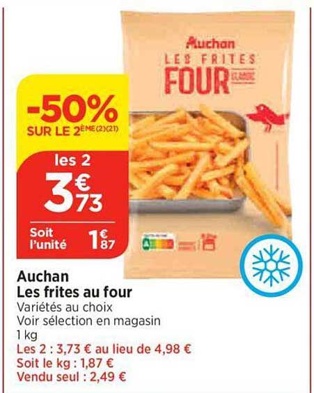 Auchan Les Frites Au Four