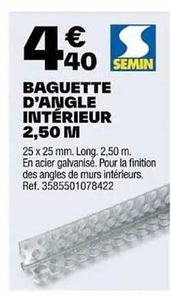 Baguette D'angle Intérieur 2,50 M
