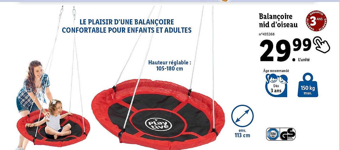 balançoire nid d'oiseau