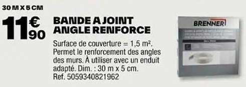 bande à joint angle renforcé brenner