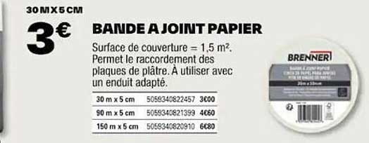 bande à joint papier brenner