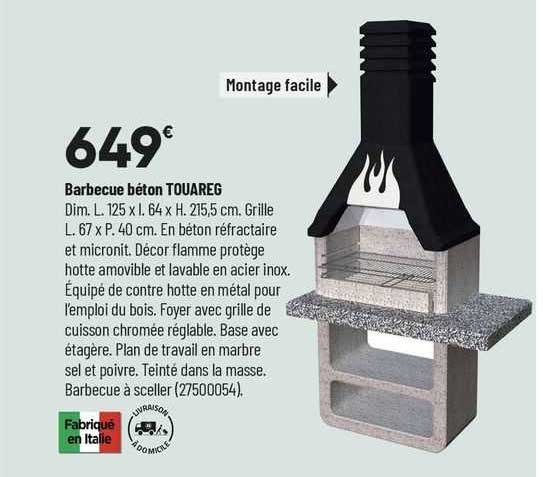 barbecue béton touareg