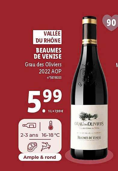 beaumes de venise grau des oliviers 2022 aop