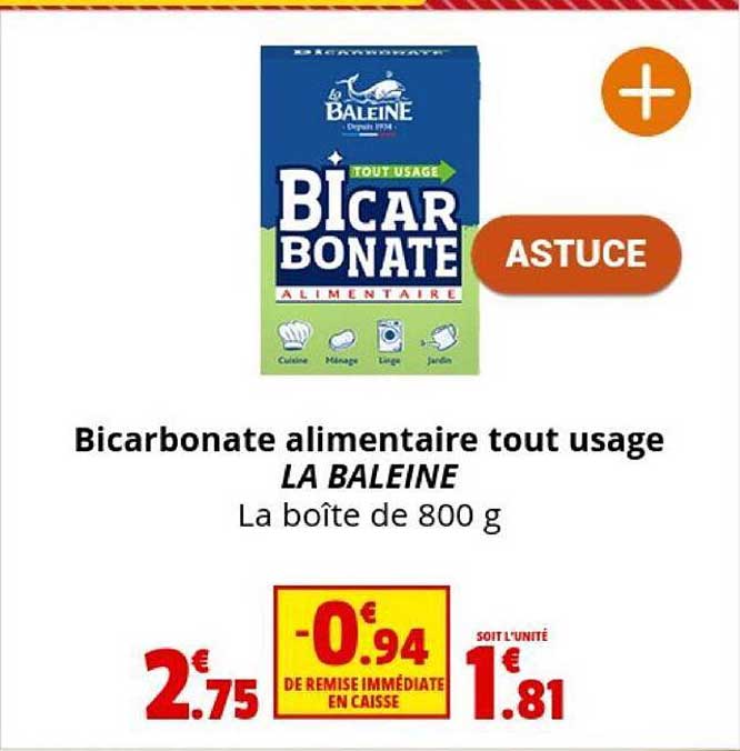 bicarbonnate alimentaire tout usage la baleine